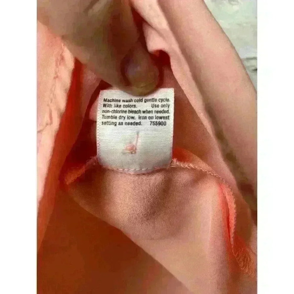 ana scoop tank blouse sz large peach color high neck tank blouse womens - Picture 5 of 6